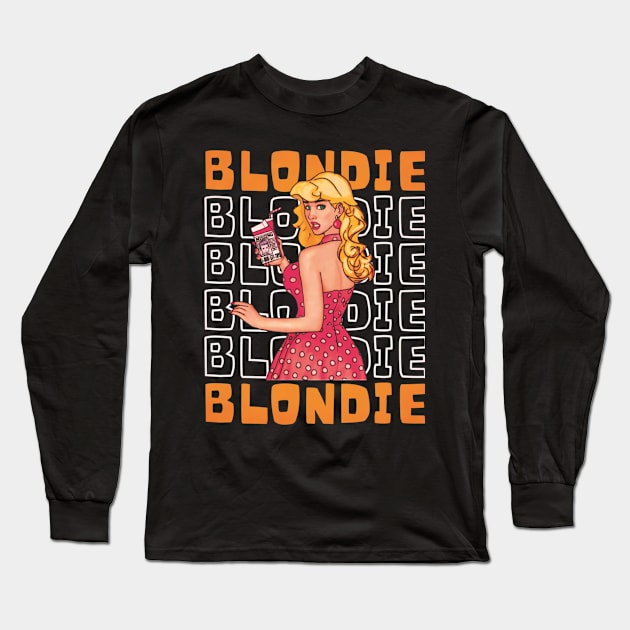 Atomic Explosively Blondie Long Sleeve T-Shirt by Insect Exoskeleton